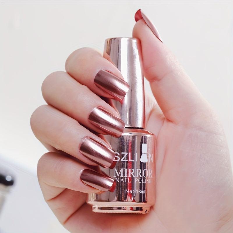 Mirror Effect Nail Polish - Quick Drying, No Baking