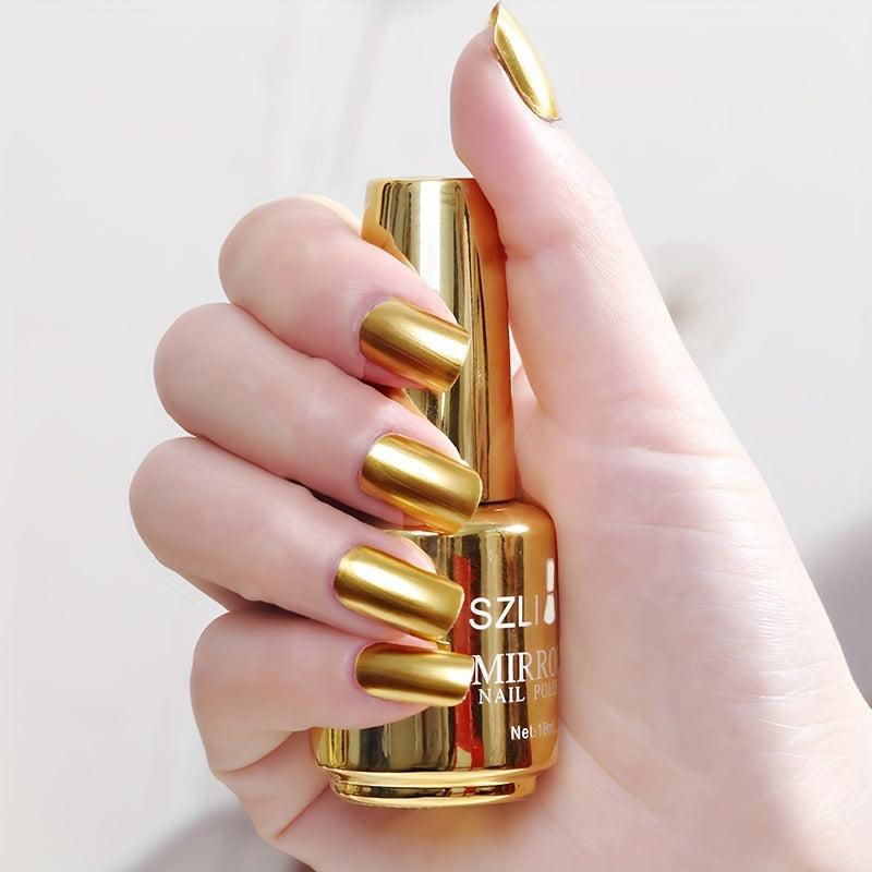 Mirror Effect Nail Polish - Quick Drying, No Baking