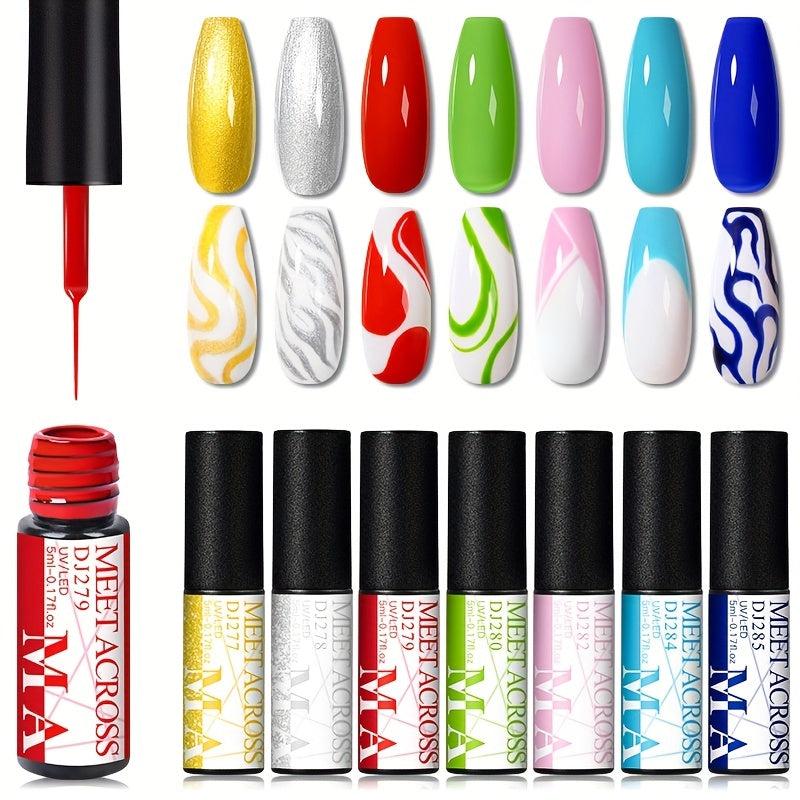 5ml Gel Liner Nail Polish Long Lasting Smudge Proof Easy to Apply