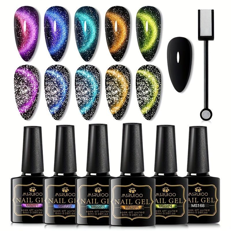Cat Magnetic Gel Nail Polish 9D Broken Diamond Gel Polish