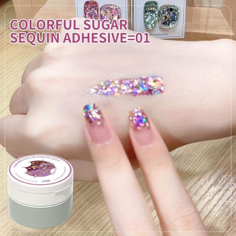 Glitter Gel Nail Polish Set - Holographic Broken Diamond Collection
