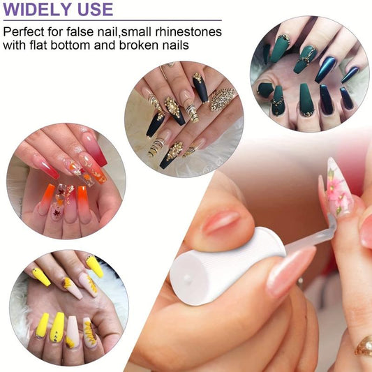 3 pcs Strong Nail Glue for Acrylic Nails Brush On Adhesive Press On Nails