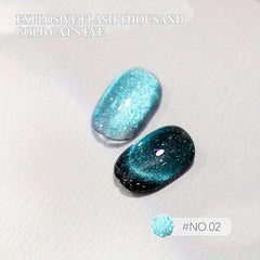 Reflective Glitter Cat Eye Gel Polish
