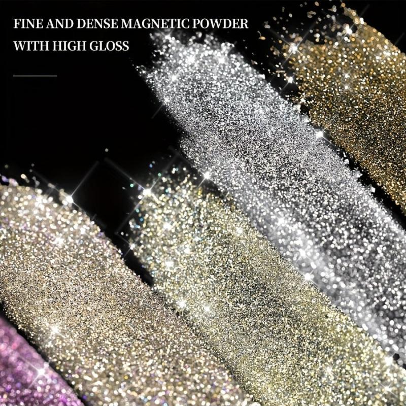 Reflective Glitter Cat Eye Gel Polish