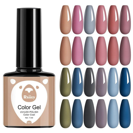 Gel Nail Polish Starter Kit Morandi Gray Soak Off Nail Gel Polish Set
