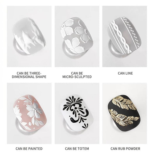 3D Plaster Effect Nail Gel Polish DIY Manicure Gel