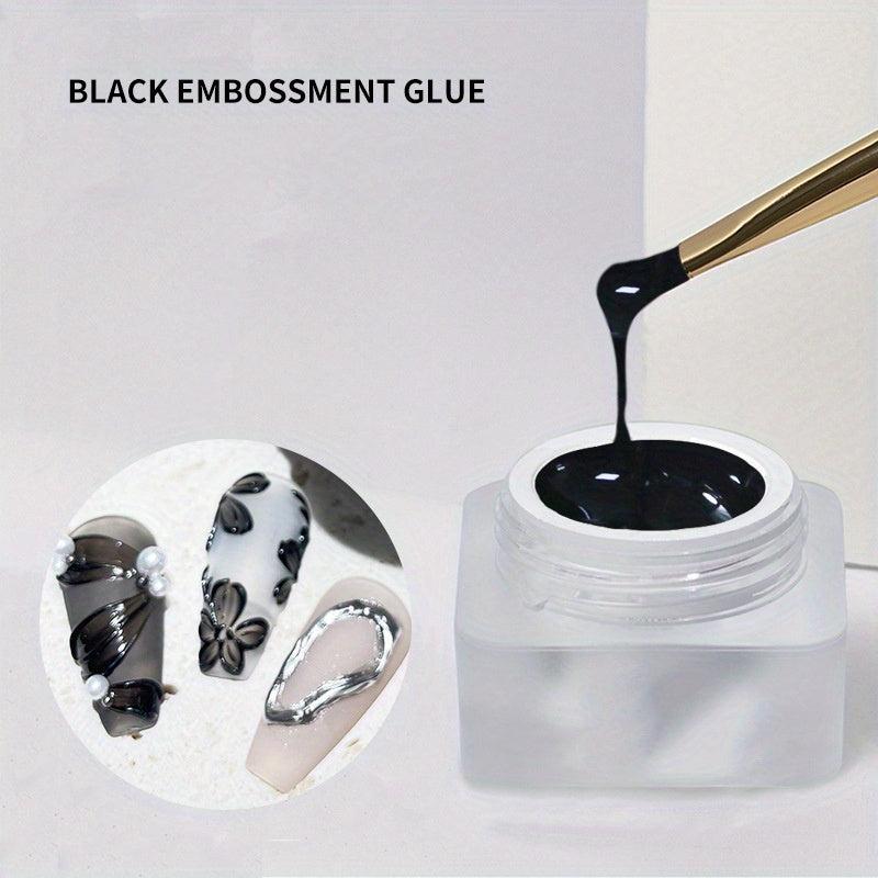 3D Engraved Nail Gel Polish Plaster Effect Sand Gypsum Glue DIY Manicure Gel