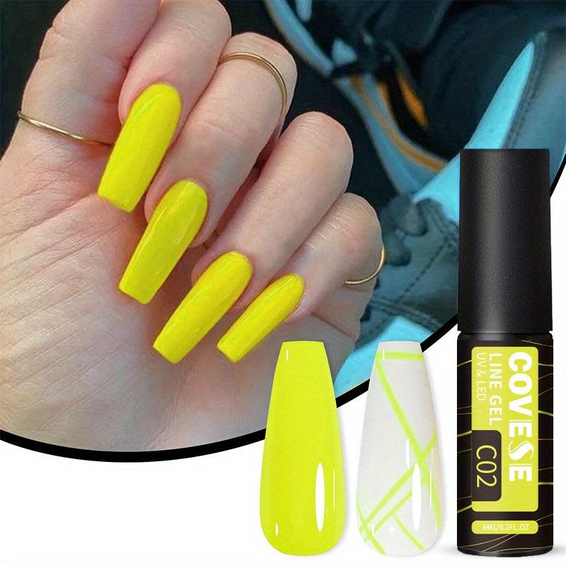 Gel Polish Nail Liner Art 12 Colors Soak Off Thin Brush Nail Art Paint Lines