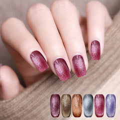 Cat Eye Gel Nail Polish Set - 7 Colors Magnetic Gel Polish for Nail Art