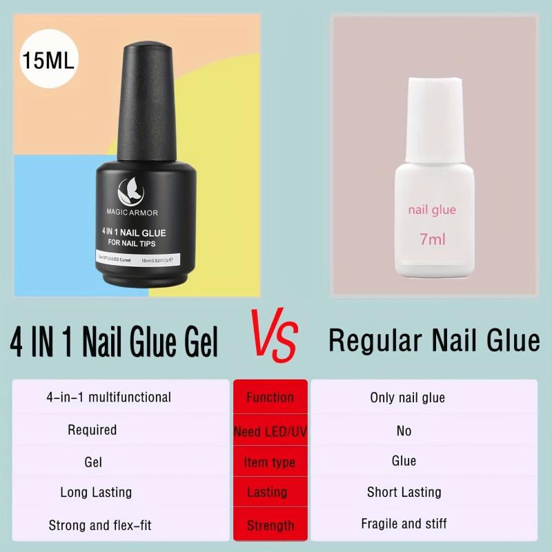 Gel Polish 10 16 Cm 1 Nail Glue And Base Gel For Acrylic Nails 1PCS 15ML