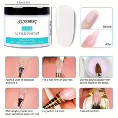 Acrylic Powder 2oz Crystal Polymer Nail System Extension