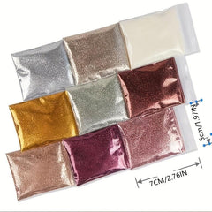 10g Champagne Holographic Nail Glitter Dust DIY Nails 0.2MM