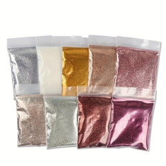 10g Champagne Holographic Nail Glitter Dust DIY Nails 0.2MM
