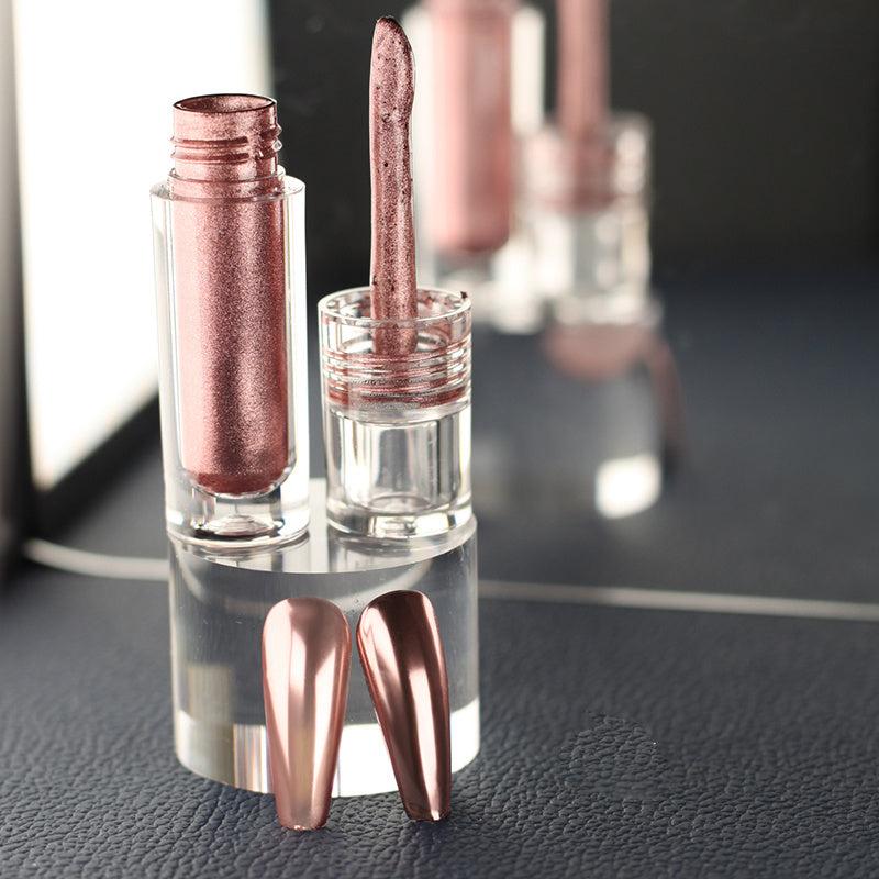 Liquid Magic Mirror Powder Titanium Golden Pink Nail Art Decoration