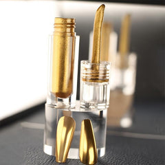 Liquid Magic Mirror Powder Titanium Golden Pink Nail Art Decoration