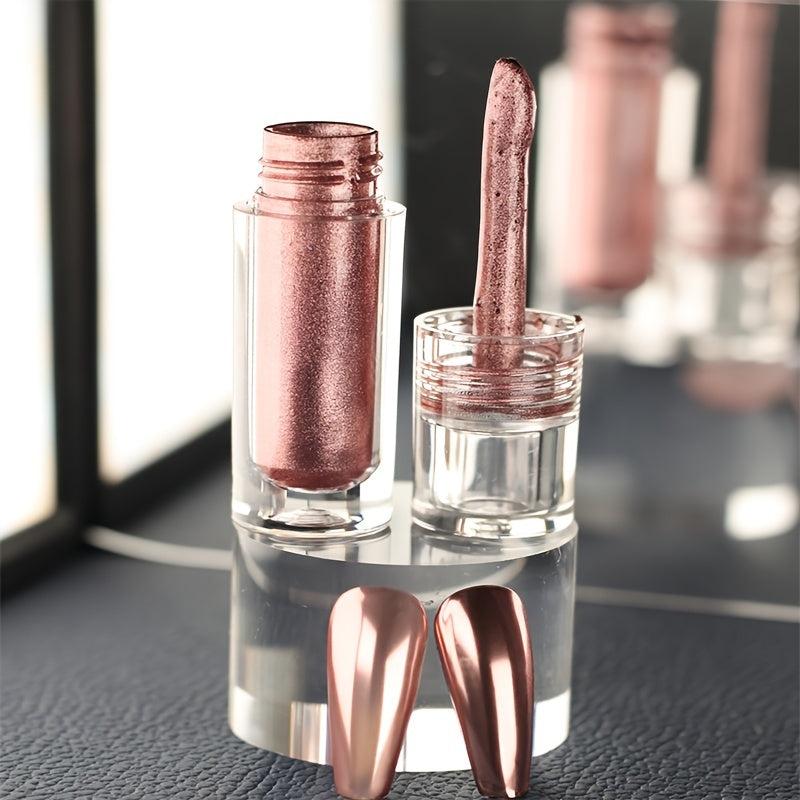 Liquid Magic Mirror Powder Titanium Golden Pink Nail Art Decoration