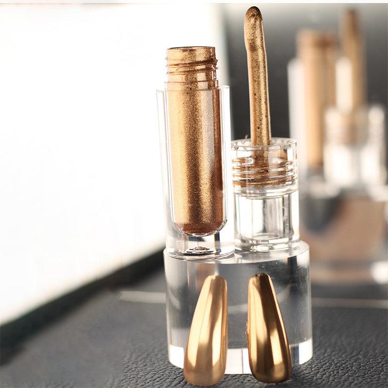 Liquid Magic Mirror Powder Titanium Golden Pink Nail Art Decoration