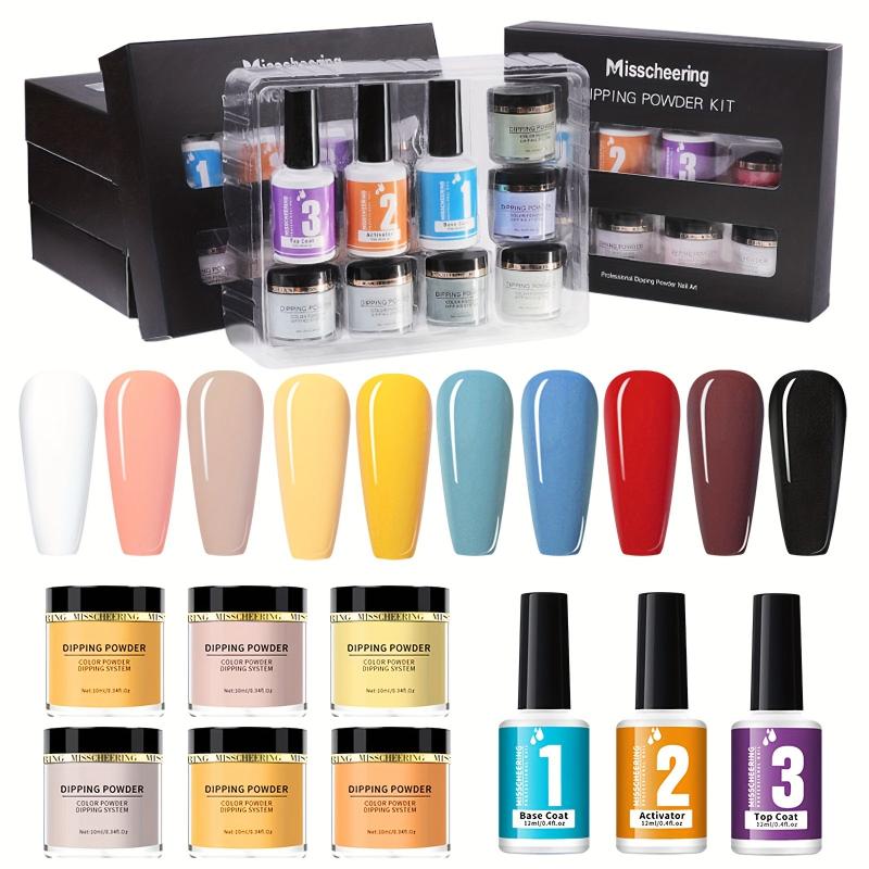Dip Powder Nail Kit Starter Set for French Nail Art Manicure DIY Salon