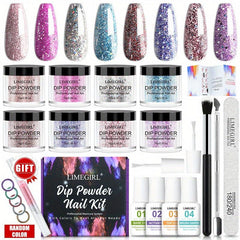 Dip Powder Starter Kit 8 Colors Pink Purple Acrylic Dipping