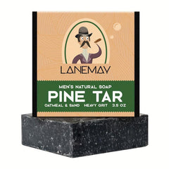 Pine Tar Soap for Men, Deep Cleansing, Moisturizing Body Soap