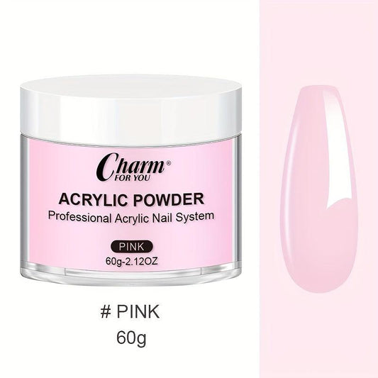 60g Acrylic Nail Powder for 3D Nail Manicure Extension - Clear Pink