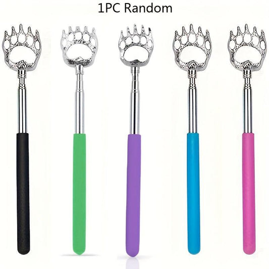 Bear Claw Back Scratcher with Rubber Handle Telescopic Metal Backscratcher