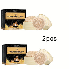 Rice Hair Strengthening Shampoo Soap - Nourishing Scalp Cleanser