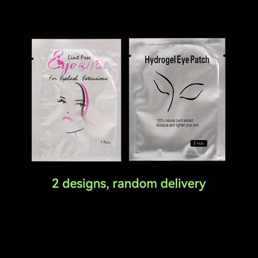 Eyelash Extension Gel Patches Kit with Transparent Cosmetic Bag