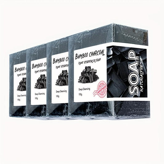Bamboo Charcoal Essential Soap - Pack of 4