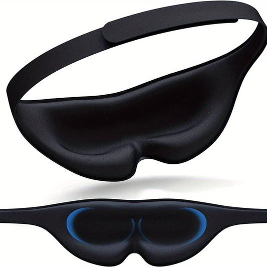 3D Contoured Sleep Mask for Men Women Adjustable Blindfold Eyeshade