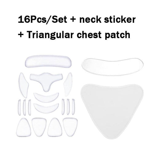 18pcs Silicone Wrinkle Diminishing Pad Face Neck Hand Care Patch