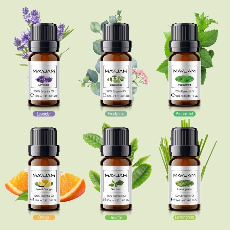 6pcs 10ml Essential Set Lavender Eucalyptus Peppermin