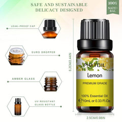 10ml Lemon Essential Oil - Aromatherapy Massage Bath Sleep Relaxation
