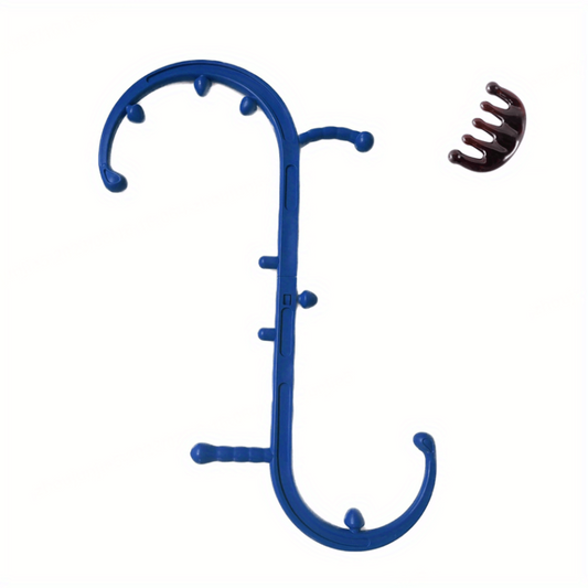 2pcs Trigger Point Cane & Massage Comb Kit Handheld Body Massager