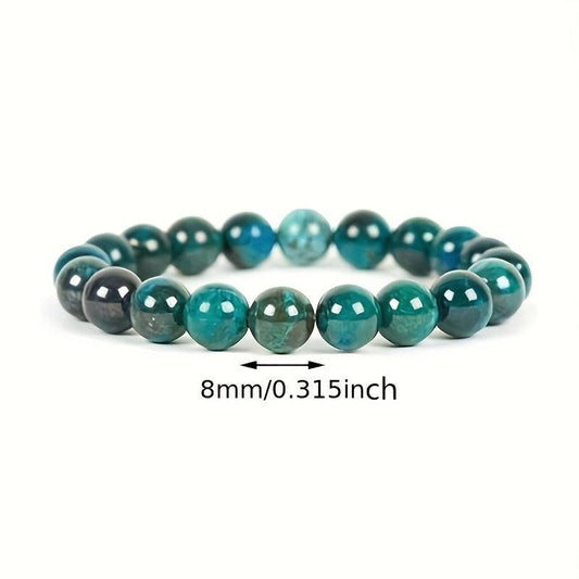 Chrysocolla Bracelet Unisex 6mm 8mm Natural Energy Beaded Bracelets