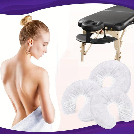 100 Pcs Disposable U-Shaped Massage Face Cradle Covers