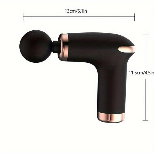 Mini Massage Gun Portable Handheld Muscle Massager with 4 Heads