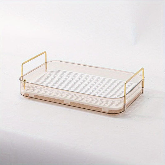 Bathroom Counter Organizer with Cosmetic Holder and Storage Shelf