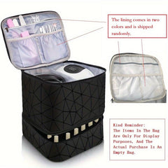 Double Layer Nail Polish Organizer Bag for Manicure Set