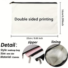 Teacher Love Inspire Print Cosmetic Bag Makeup Travel Toiletry Organizer