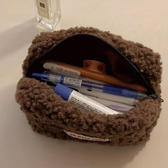 Large Plush Makeup Bag Y2K Accessories Cosmetic Organizer Travel