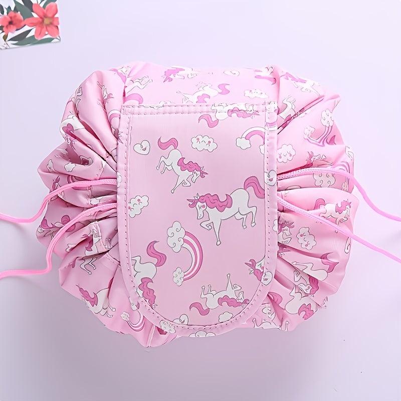 Drawstring Cosmetic Bag Portable & Waterproof Makeup Pouch