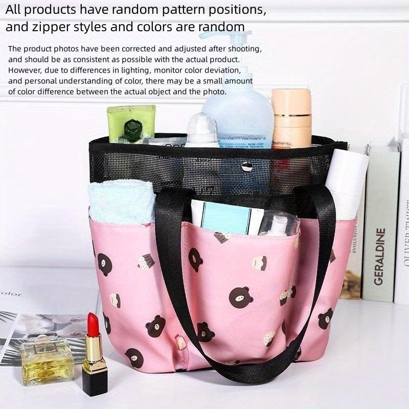 Large Shower Caddy Bag With Handle Quick Dry Mesh Organizer Tote