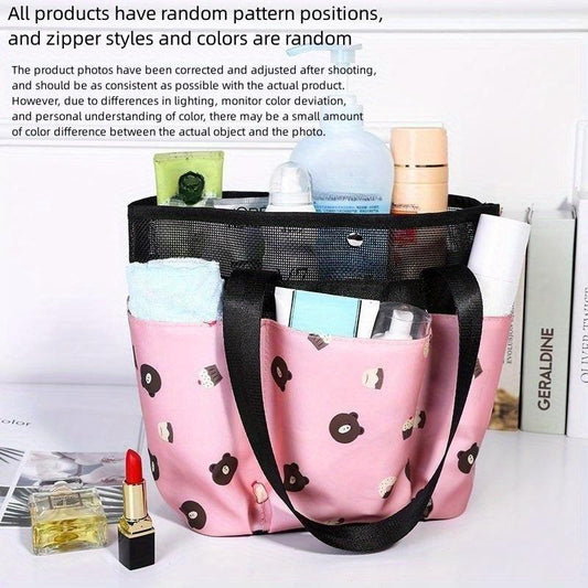 Large Shower Caddy Bag With Handle Quick Dry Mesh Organizer Tote