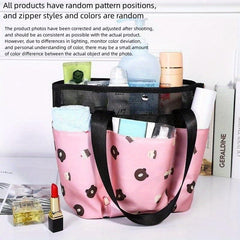 Large Shower Caddy Bag With Handle Quick Dry Mesh Organizer Tote