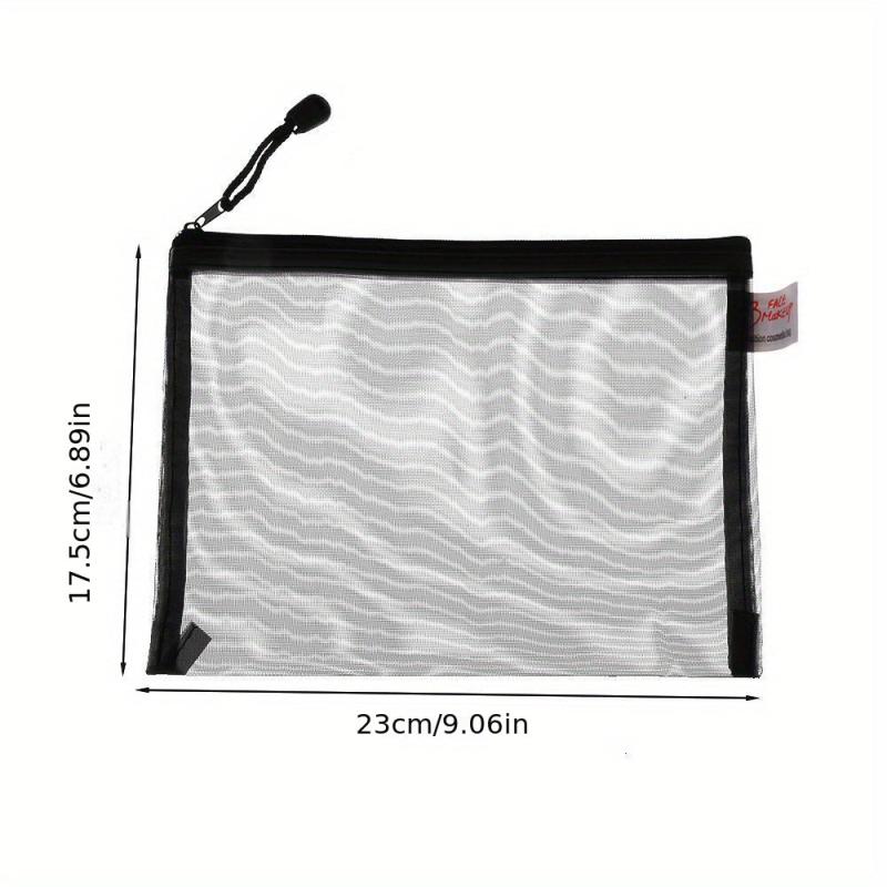 Travel Cosmetic Bag Zipper Mesh Toiletry Kits Storage Pouch Makeup Case