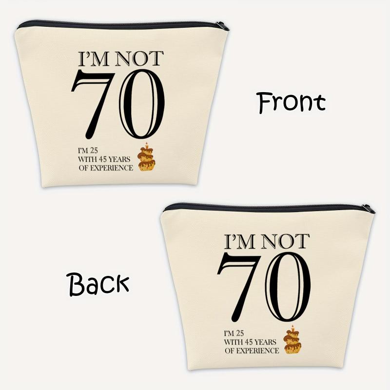 70th Birthday Makeup Travel Case Makeup Bag