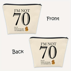 70th Birthday Makeup Travel Case Makeup Bag