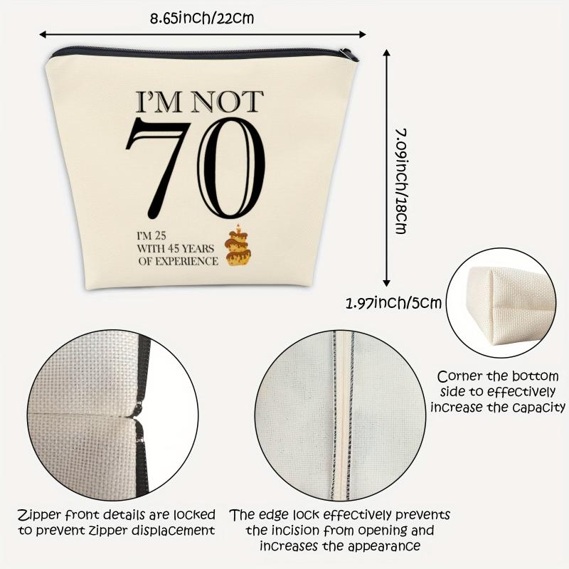 70th Birthday Makeup Travel Case Makeup Bag