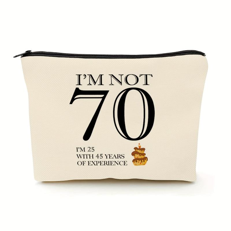 70th Birthday Makeup Travel Case Makeup Bag